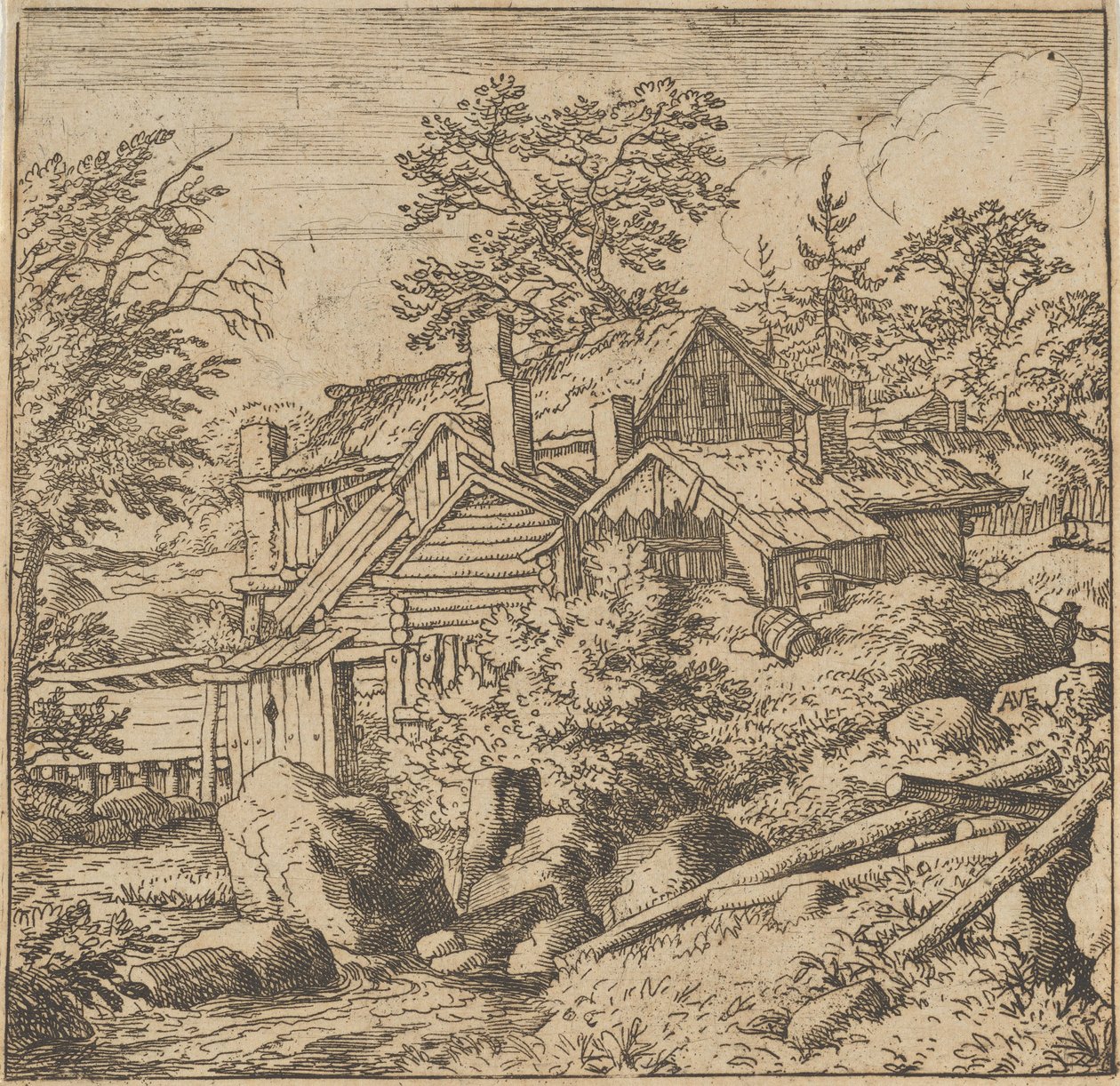 The Hamlet on the Mountain Side, mid-17th century. , mid-17th century. 作者 阿拉特·范·埃弗丁根