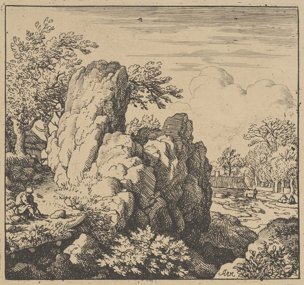 The Large Rock, mid-17th century., mid-17th century. 作者 阿拉特·范·埃弗丁根