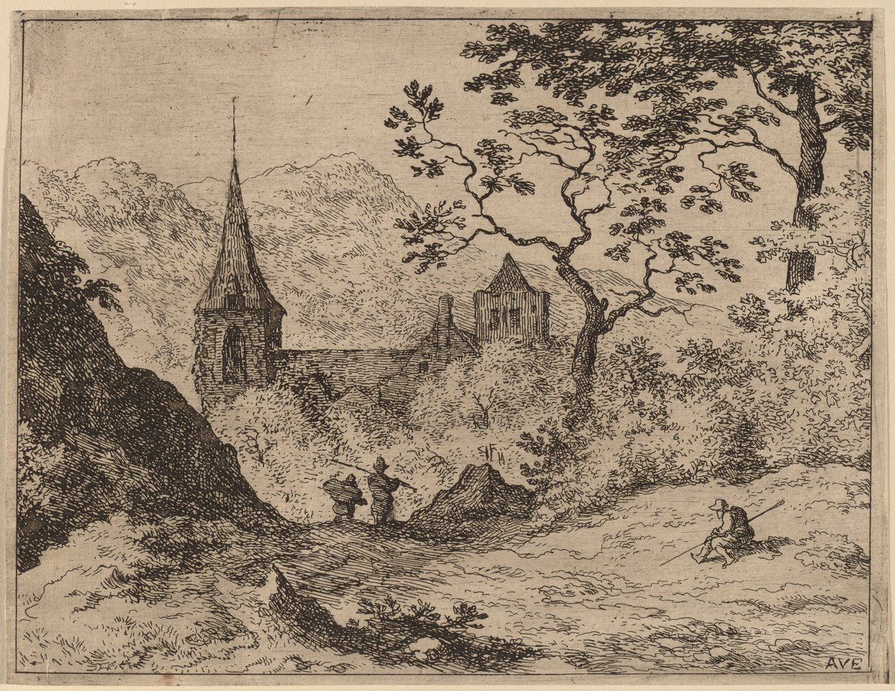 陡坡，可能约1645-1656。 作者 阿拉特·范·埃弗丁根