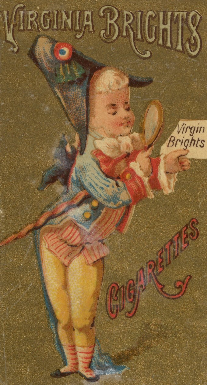 来自女孩和儿童系列N64，为Allen &...宣传Virginia Brights Cigarettes，1886年。 作者 艾伦和金特