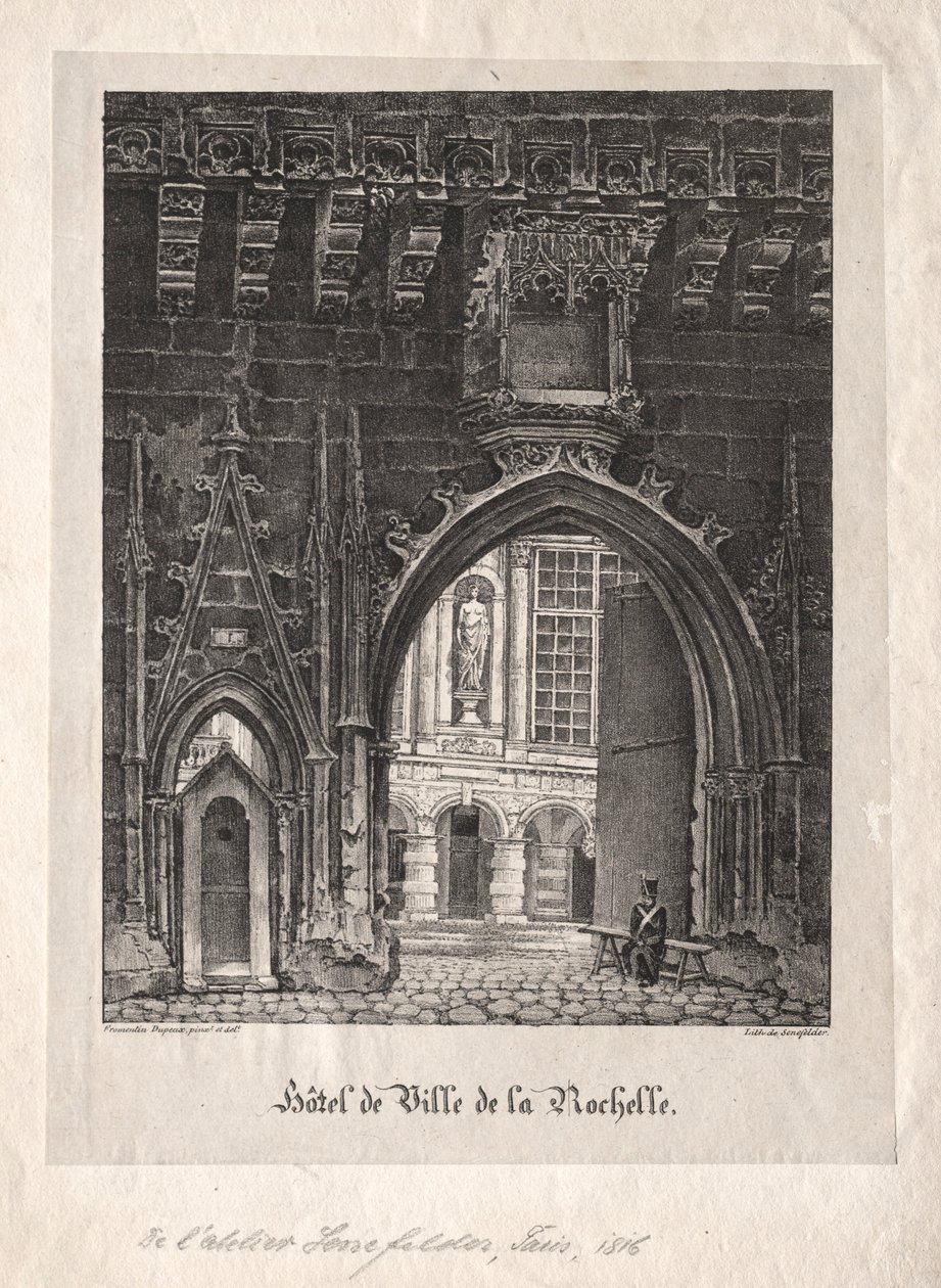 法国da da Ville de la Rochelle。 作者 阿洛伊斯·塞内费尔德（Alois Senefelder）