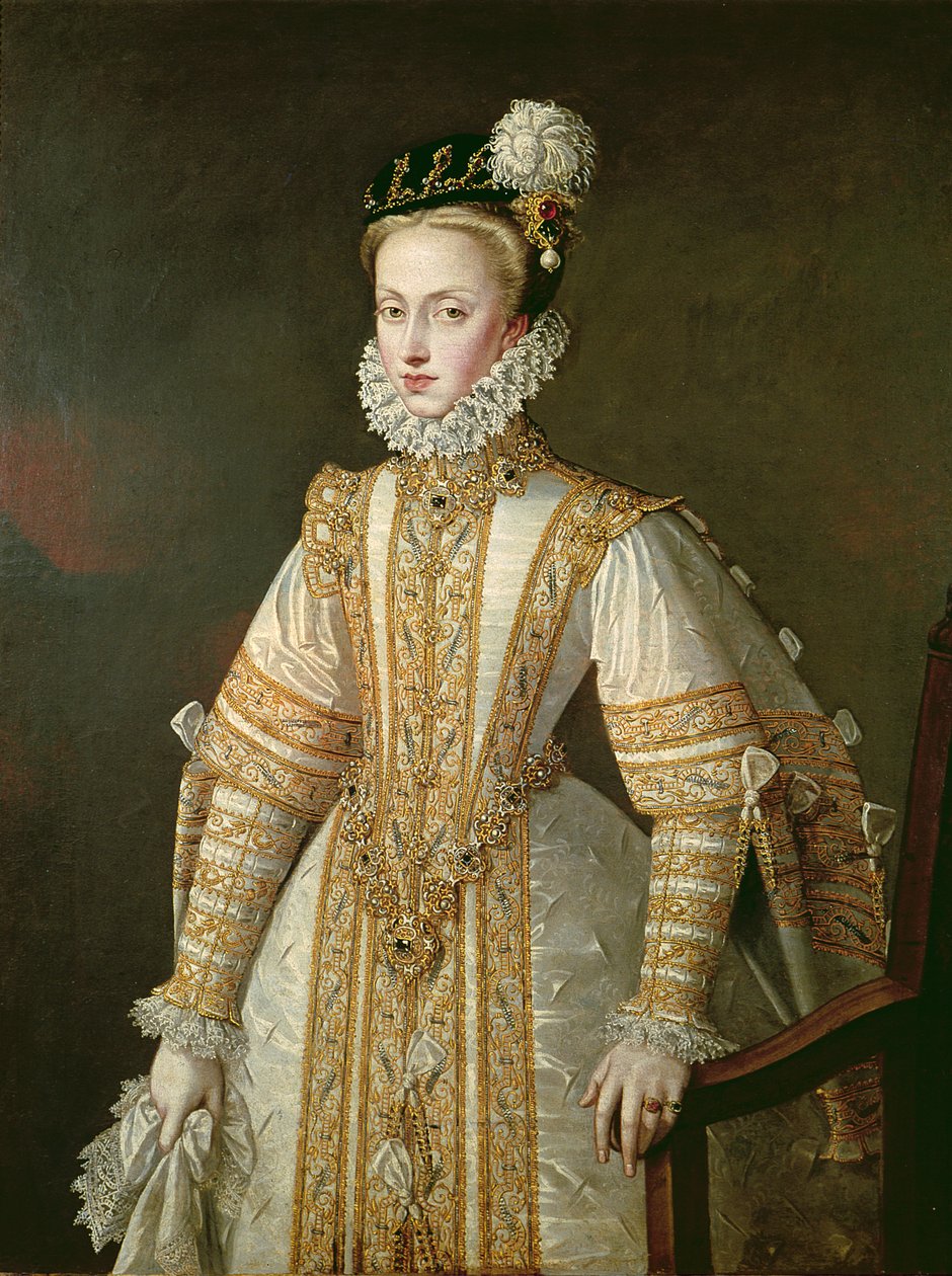 奥地利的安妮（1549-80）西班牙女王，1571年 作者 阿隆索·桑切斯·科洛
