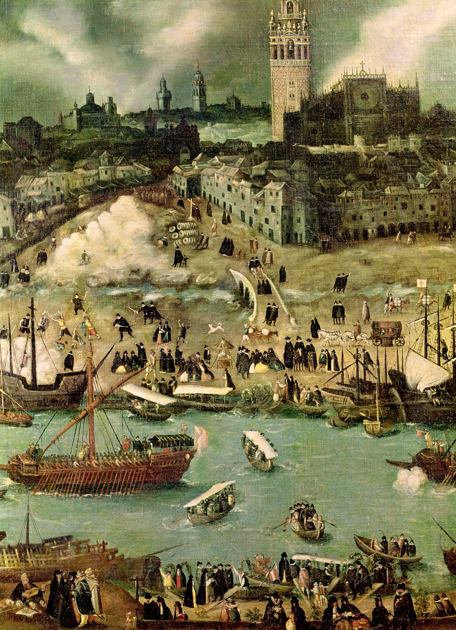 塞维利亚港，1590年（详情） 作者 阿隆索·桑切斯·科洛