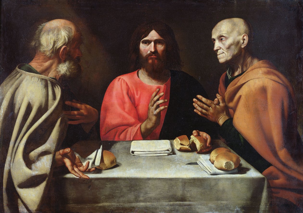 在Emmaus的晚餐，c.1610 作者 阿隆索·罗德里格斯（Alonso Rodriguez）