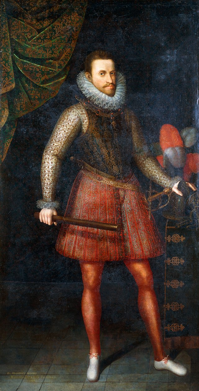 阿尔伯特大公的画像，全长，手持警棍，1593年 作者 阿隆索·桑切斯·科洛
