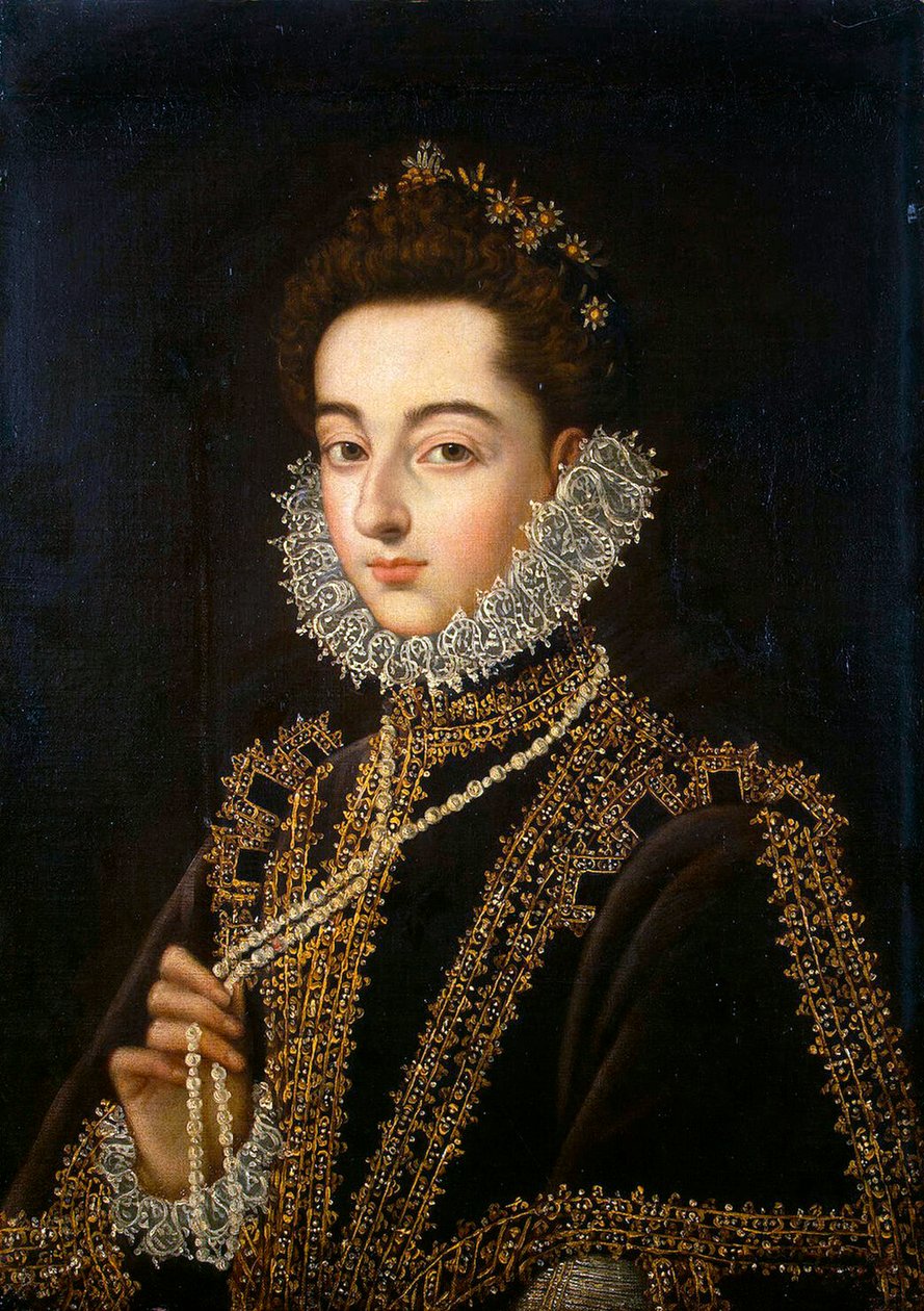 西班牙女皇凯瑟琳-米歇尔的肖像》，1567-1597，1582-1585。 作者 阿隆索·桑切斯·科洛