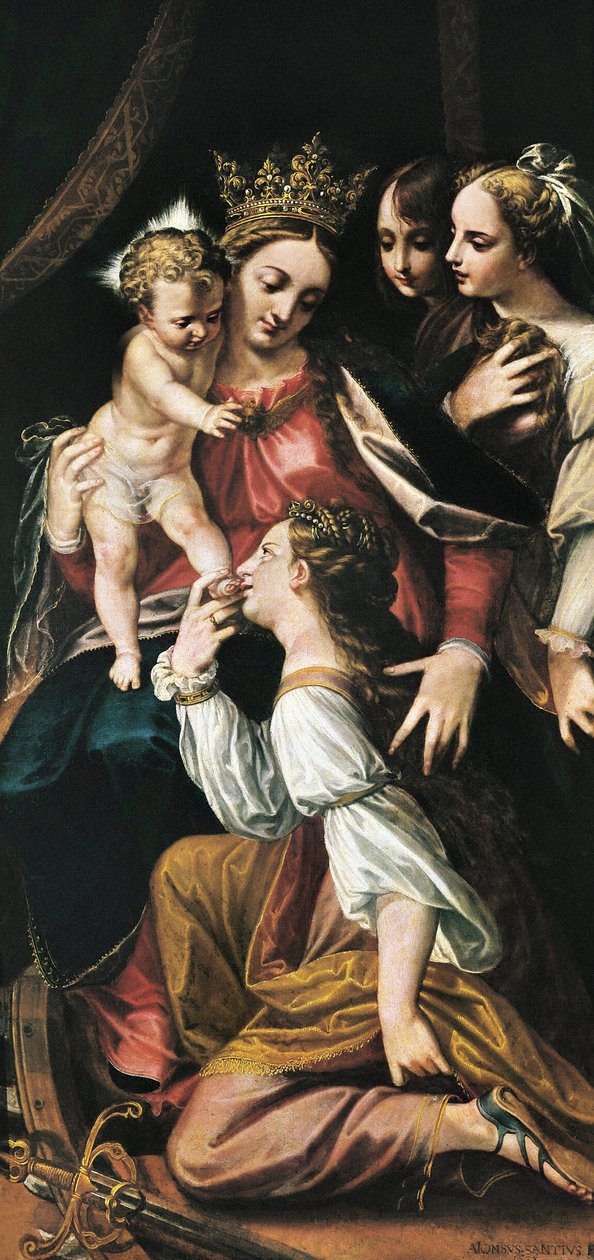 The mystical marriage of Saint Catherine 作者 阿隆索·桑切斯·科洛