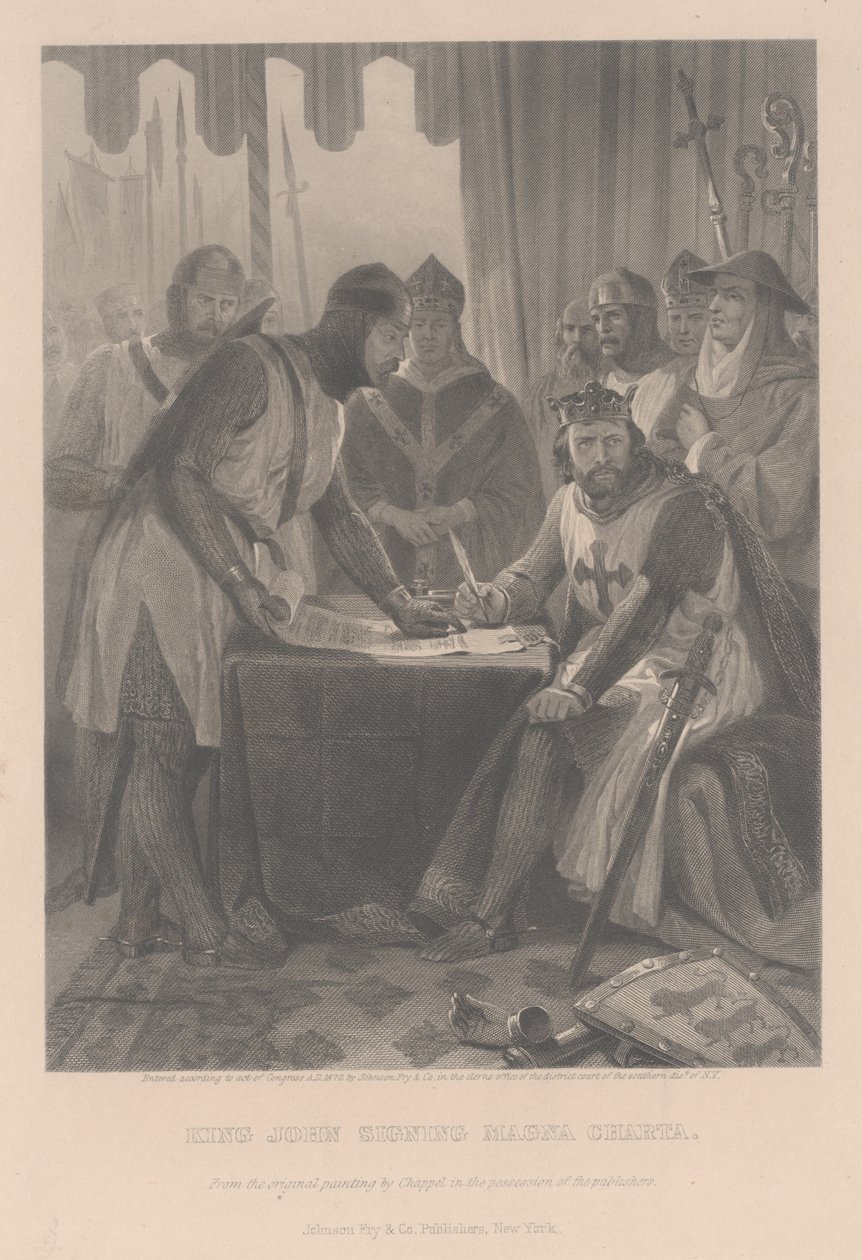 约翰，英国国王，1870年 作者 阿隆佐·查佩尔