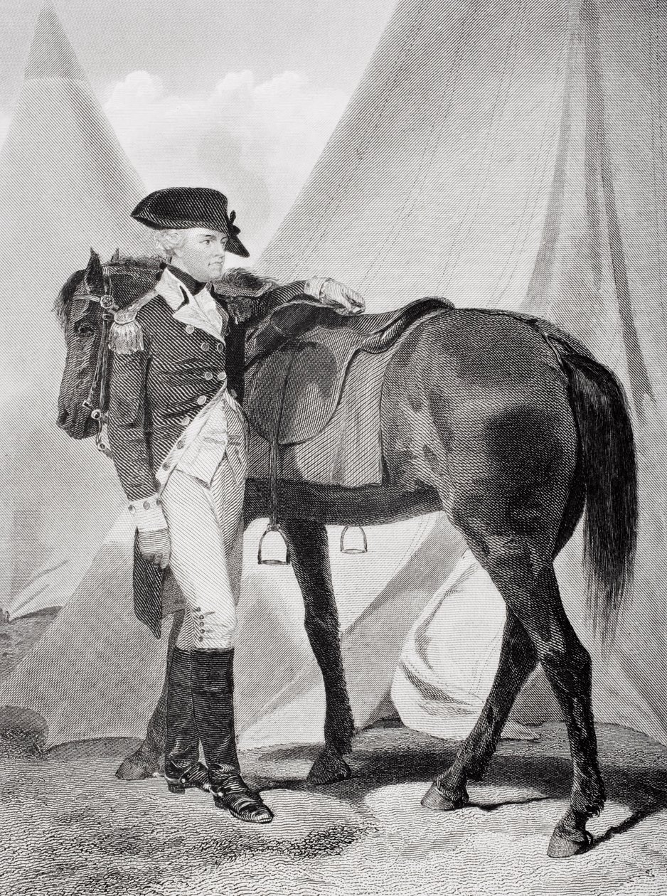 Anthony Wayne的肖像（1745-96） 作者 阿隆佐·查佩尔