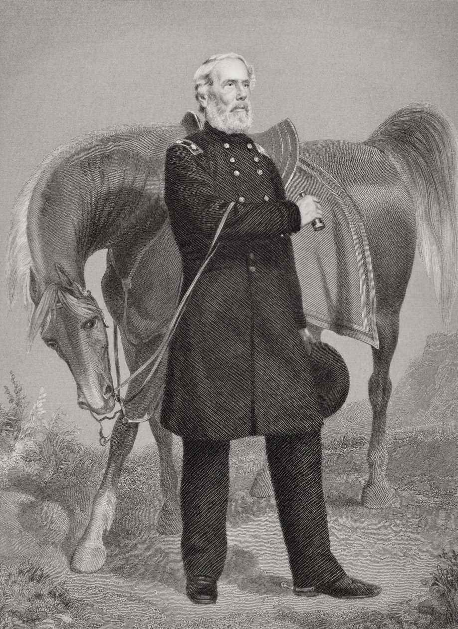 Edwin Vose Sumner将军的肖像（1797-1863） 作者 阿隆佐·查佩尔