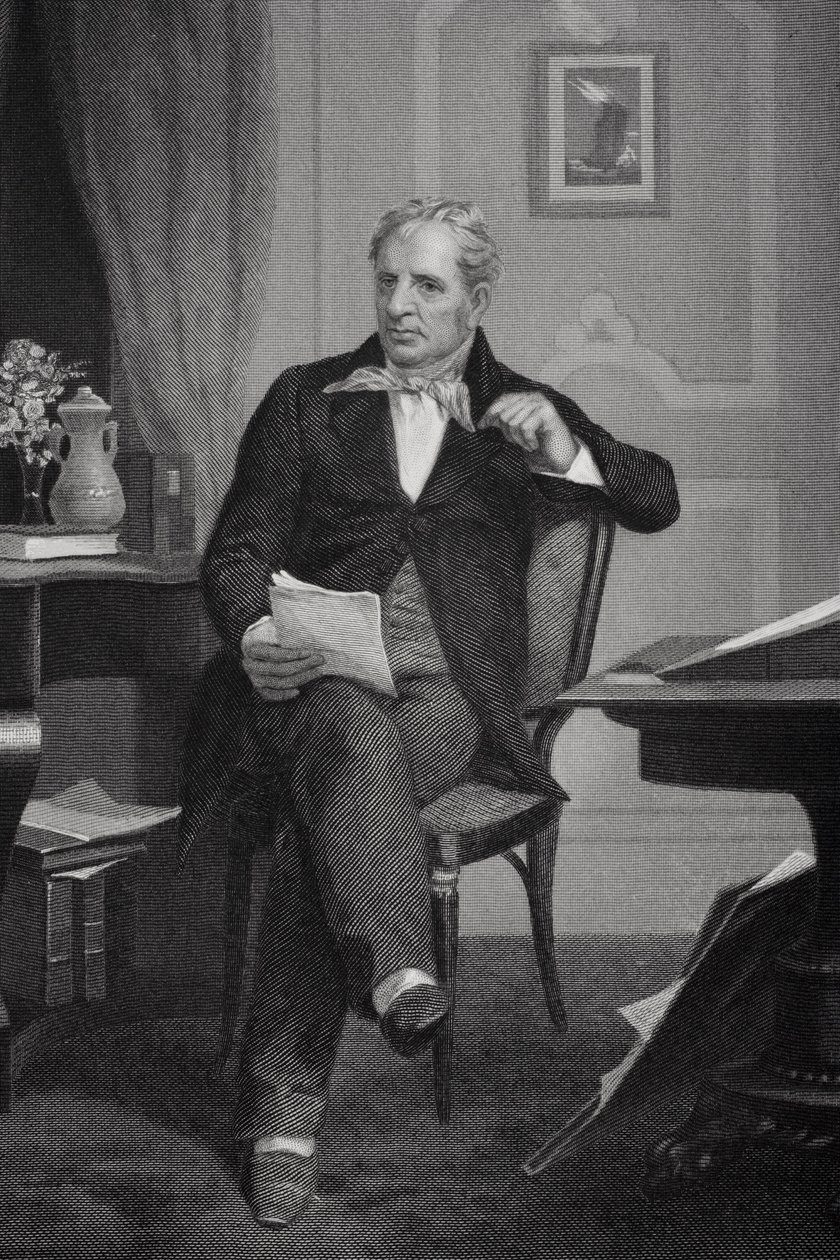 James Fenimore Cooper的肖像（1759-1851） 作者 阿隆佐·查佩尔