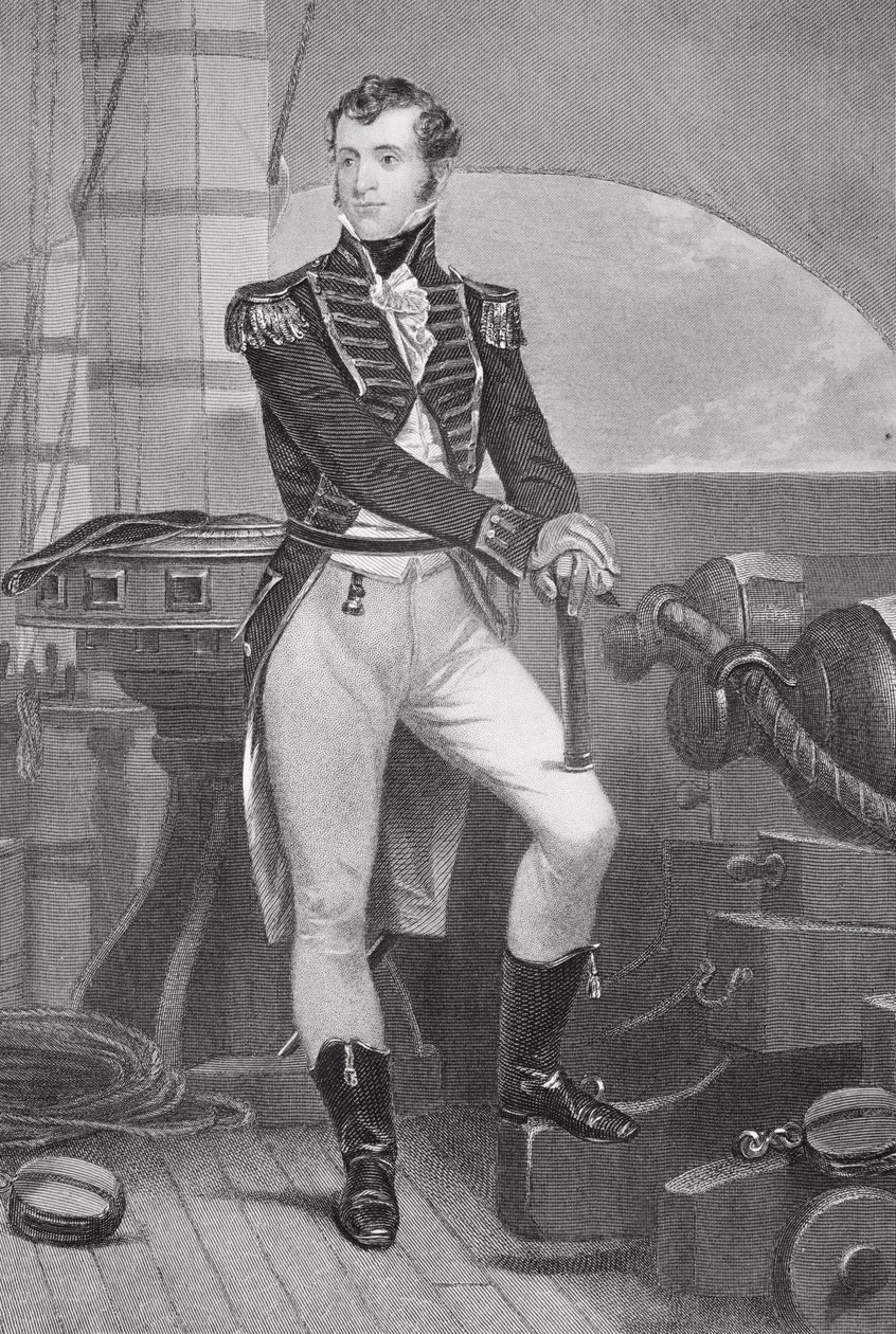 Stephen Decatur的肖像（1779-1820） 作者 阿隆佐·查佩尔