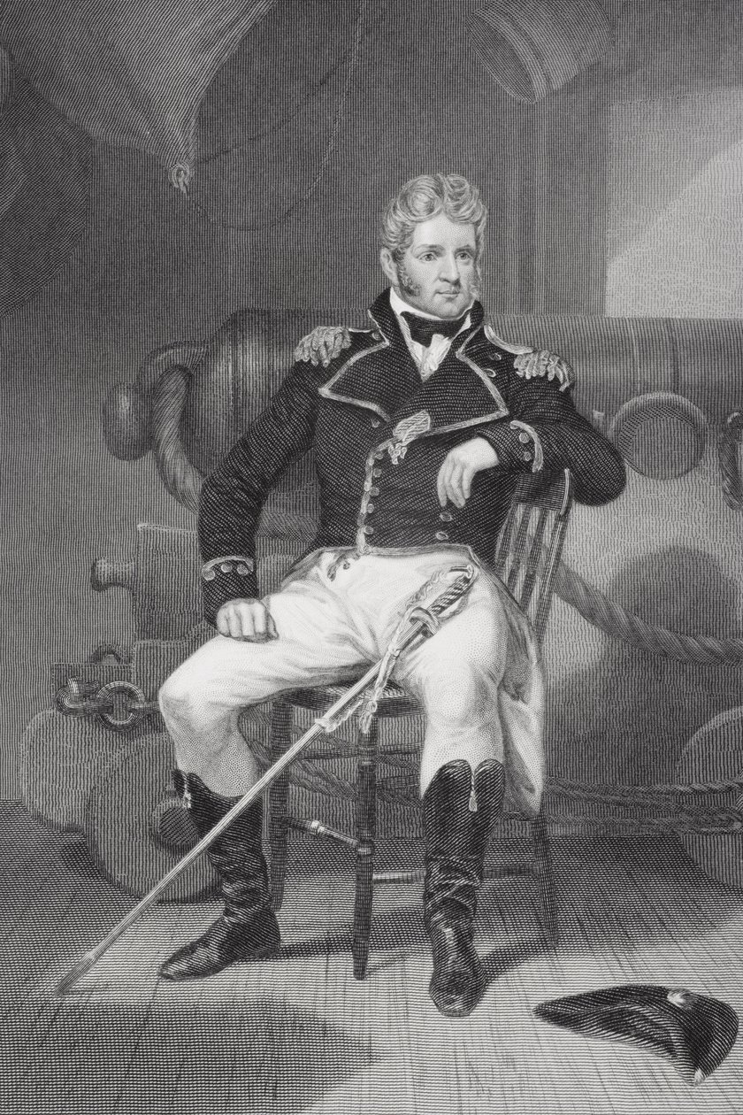 Thomas Macdonough的肖像（1783-1825） 作者 阿隆佐·查佩尔