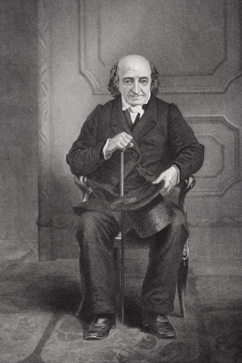 Albert Gallatin的肖像（1761-1849）（版画） 作者 阿隆佐·查佩尔
