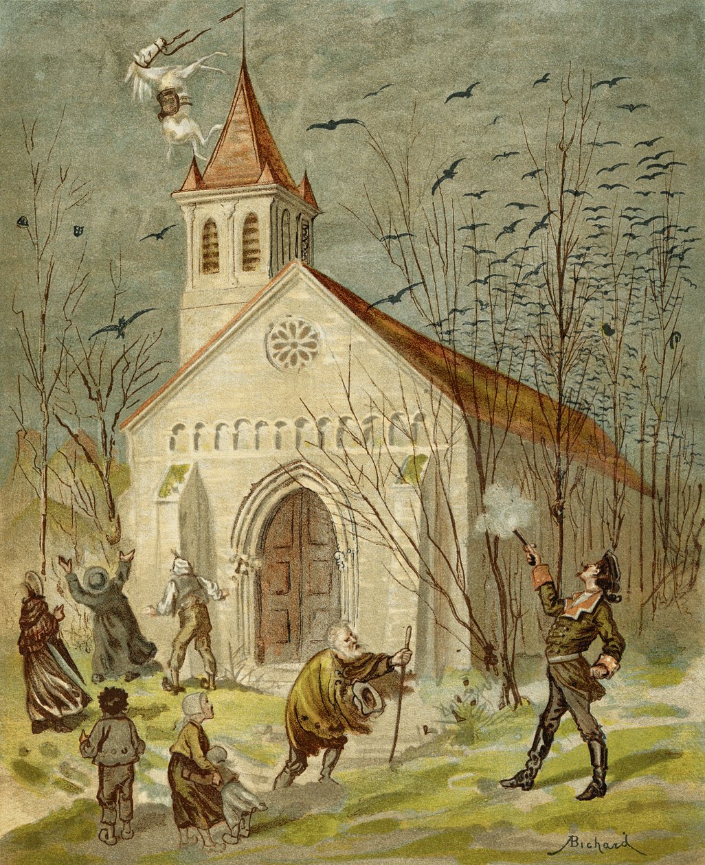 男爵从鲁道夫·埃里希·拉斯佩（Rudolf Erich Raspe，1736-94）出版的“曼彻森男爵历险记”中获得了很好的成绩。 作者 阿方斯·阿道夫·比哈德