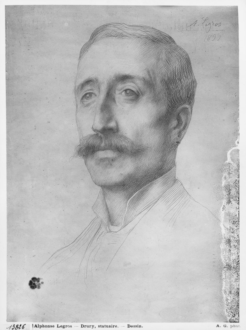 Alfred Drury，1899年（纸上黑铅） 作者 阿方斯·莱格罗斯（Alphonse Legros）