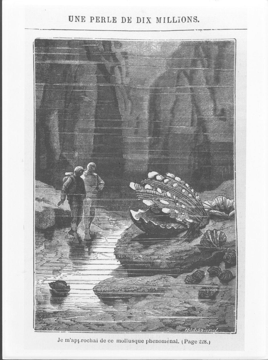 Jules Verne（1828-1905）的&39;20,000海底联盟&39;插图由Henri Theophile Hildibrand（1824-97）c.1869-70雕刻 作者 阿方斯·玛丽·德·诺伊维尔