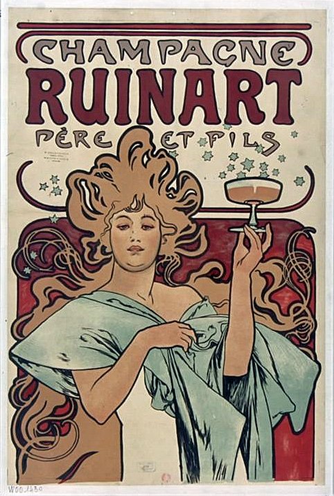 香槟Ruinart 作者 阿方斯·慕夏