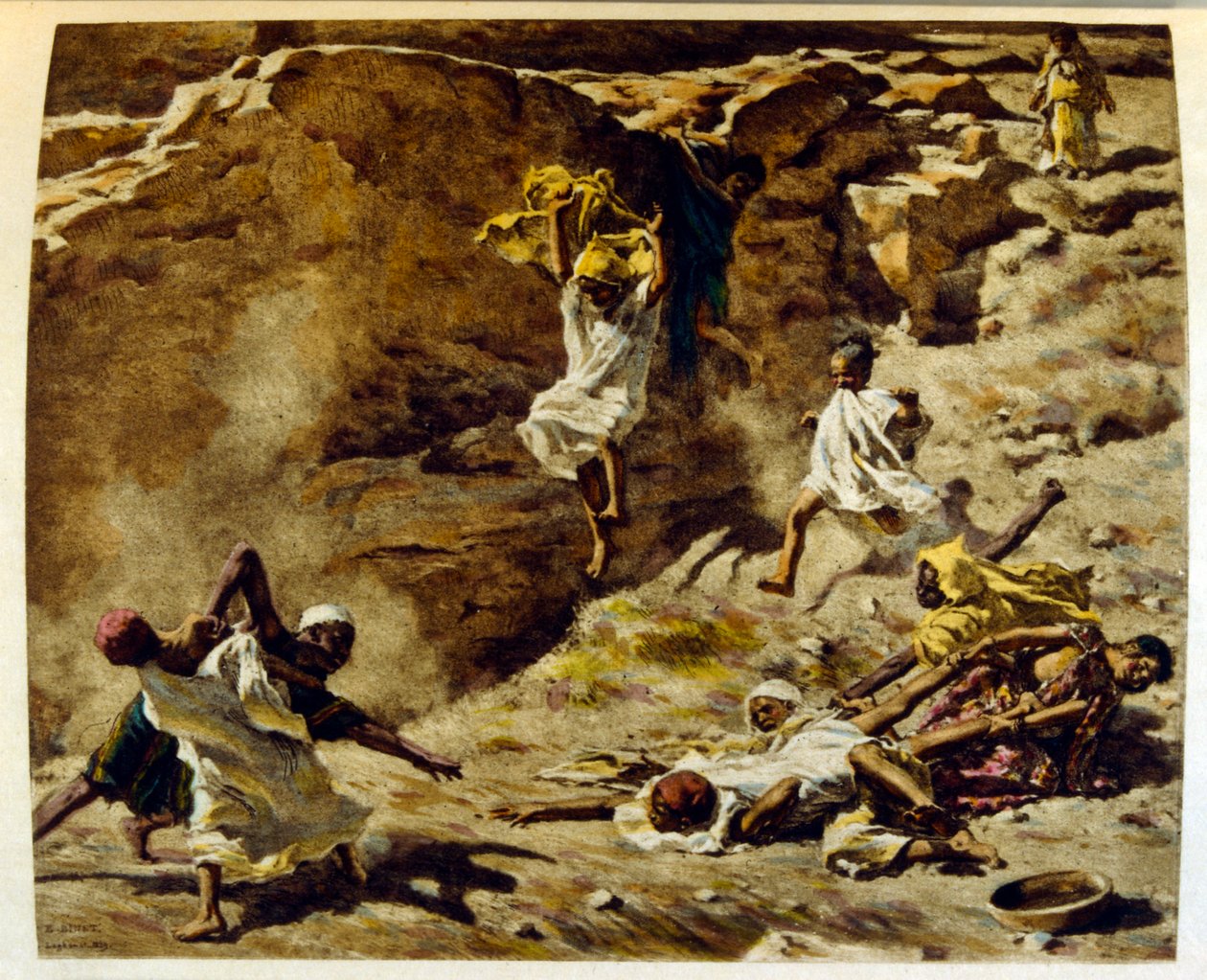 Dinet 绘制的插图，选自《海市蜃楼》中的阿拉伯生活场景。1906.Mirages, Scénes De La Vie Arab》由艾蒂安-迪内特绘制插图，西尔曼-本-易卜拉欣-巴默尔撰写评论。纳斯雷丁-迪内出生时的名字是阿尔方斯-艾蒂安-迪内（1861-1929 年），法国画家。 作者 阿方斯·艾蒂安·迪内
