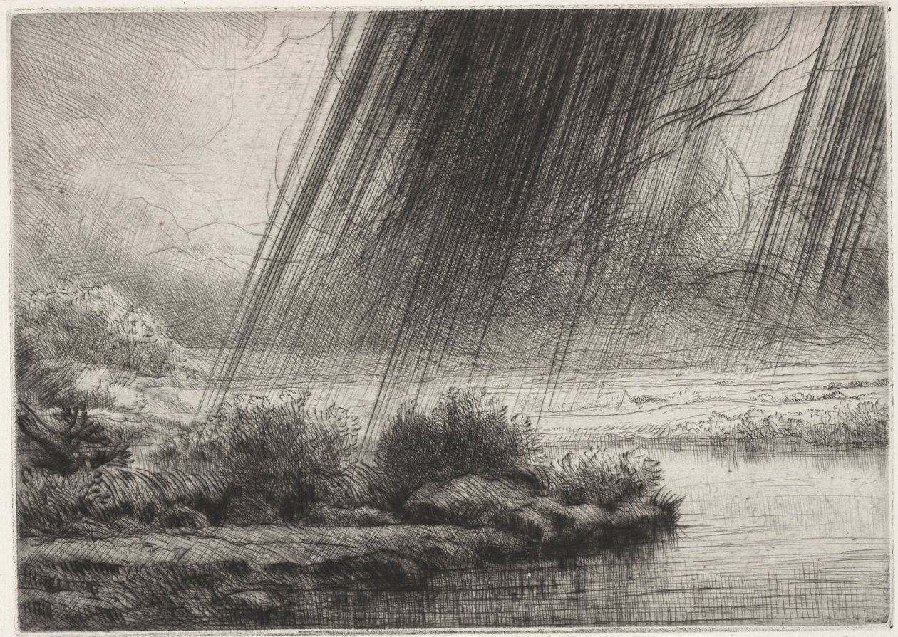 一场风暴。 作者 阿方斯·莱格罗斯（Alphonse Legros）