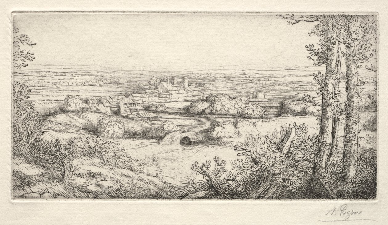 勃艮第山谷 作者 阿方斯·莱格罗斯（Alphonse Legros）