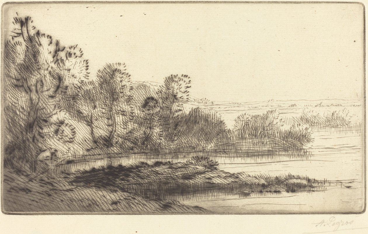 沿着特纳河(Sur la terne)前进 作者 阿方斯·莱格罗斯（Alphonse Legros）