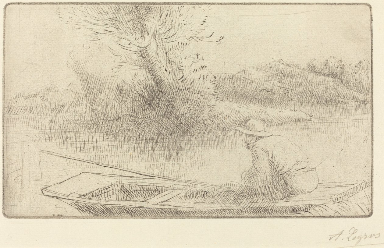 沿着泰晤士河Sur la Tamise。 作者 阿方斯·莱格罗斯（Alphonse Legros）