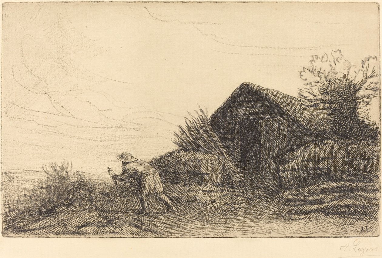 沿着山顶 (Sur le haut de la colline) 作者 阿方斯·莱格罗斯（Alphonse Legros）