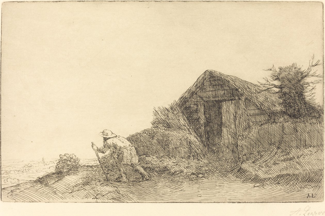 沿着山顶 (Sur le haut de la colline) 作者 阿方斯·莱格罗斯（Alphonse Legros）