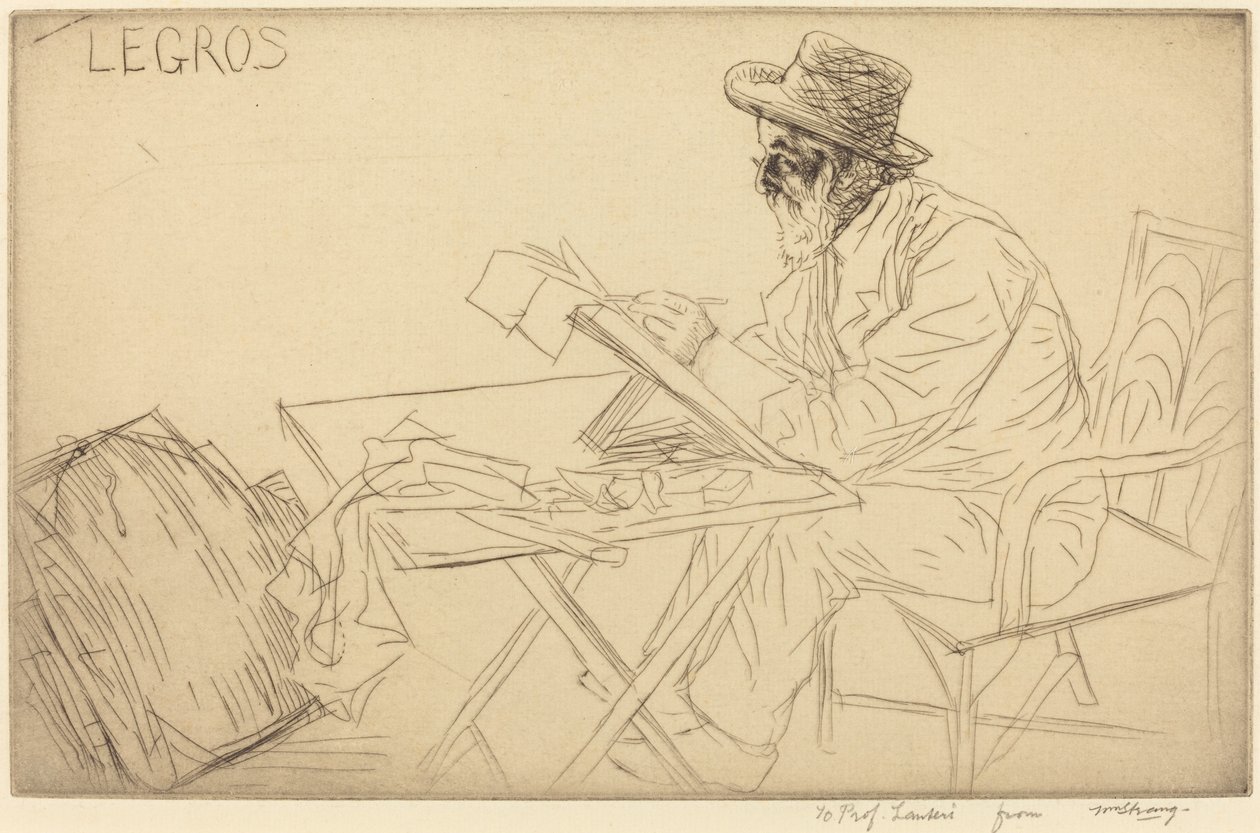 Alphonse Legros的素描。 作者 阿方斯·莱格罗斯（Alphonse Legros）