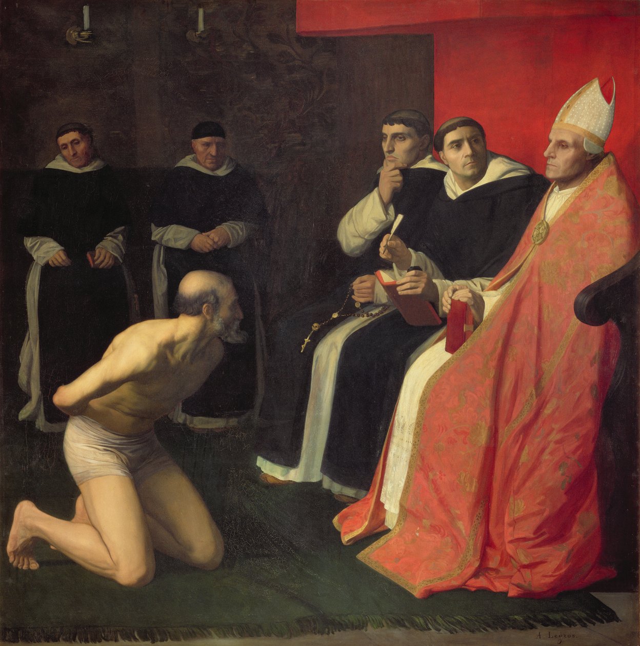尊敬的忏悔者，c.1868 作者 阿方斯·莱格罗斯（Alphonse Legros）