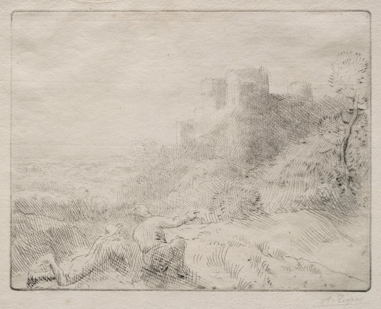 老城堡。 作者 阿方斯·莱格罗斯（Alphonse Legros）