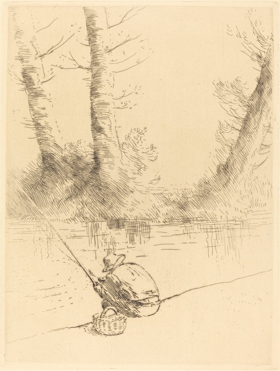 垂钓者 (The angler) 作者 阿方斯·莱格罗斯（Alphonse Legros）