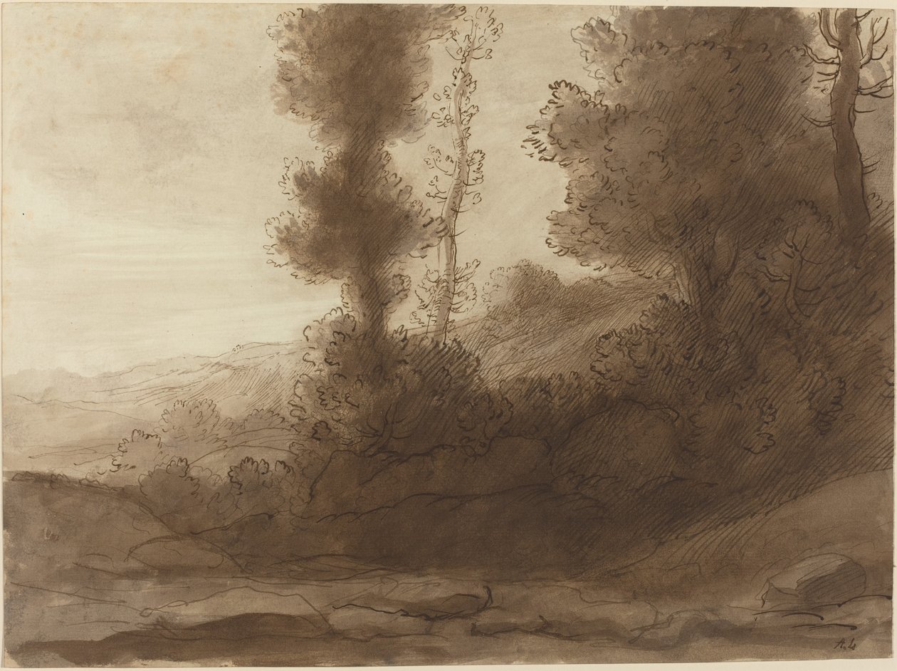 在山脚下 作者 阿方斯·莱格罗斯（Alphonse Legros）