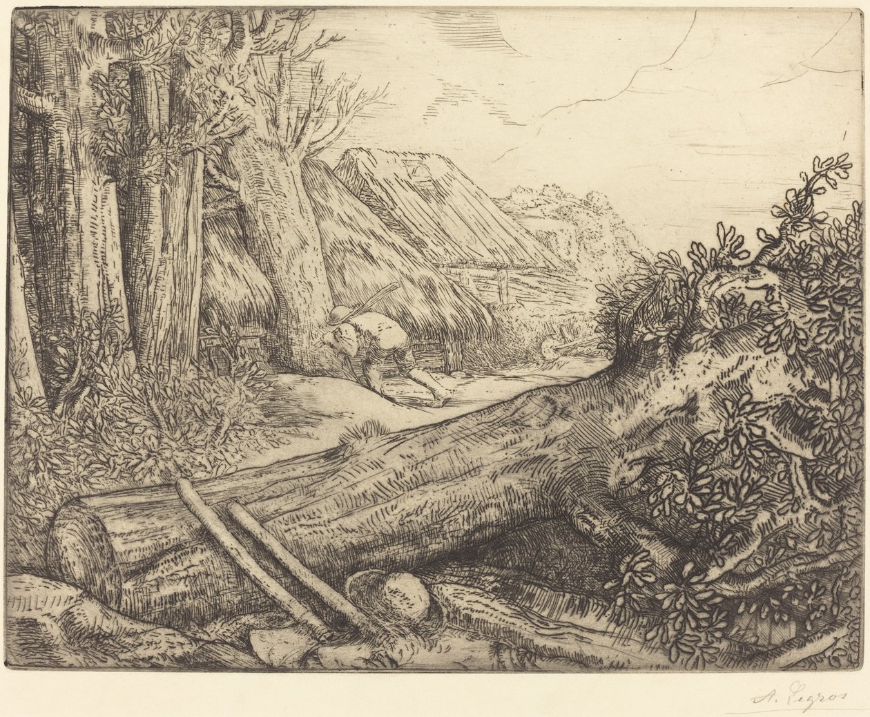 在樵夫之家 (Chez les bucherons) 作者 阿方斯·莱格罗斯（Alphonse Legros）