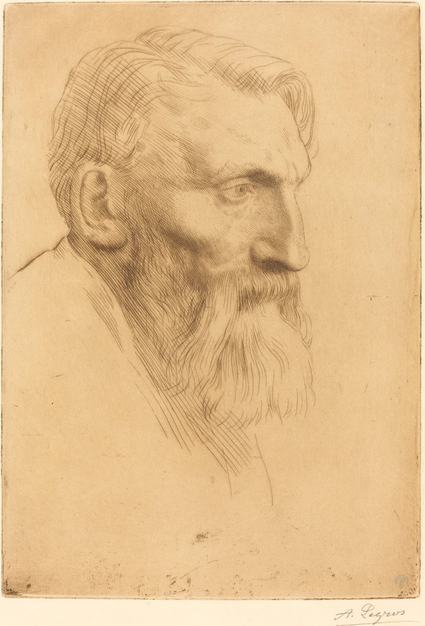 奥古斯特-罗丹。 作者 阿方斯·莱格罗斯（Alphonse Legros）