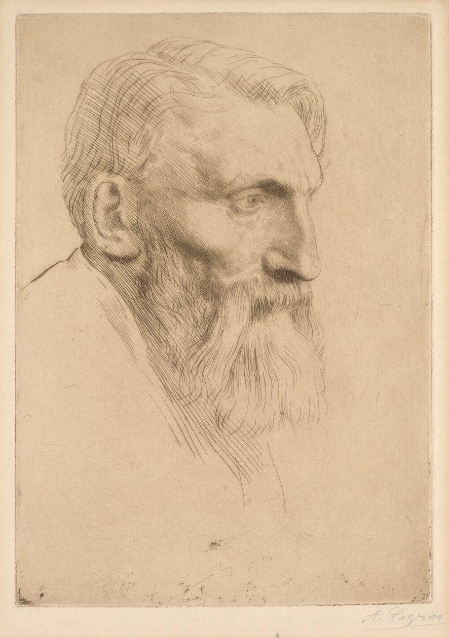 奥古斯特·罗丹（1881）。 作者 阿方斯·莱格罗斯（Alphonse Legros）