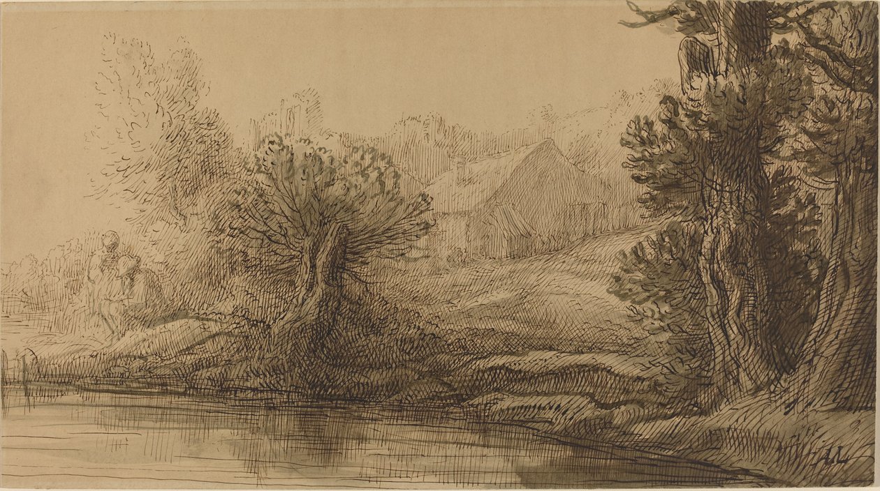 河岸 作者 阿方斯·莱格罗斯（Alphonse Legros）
