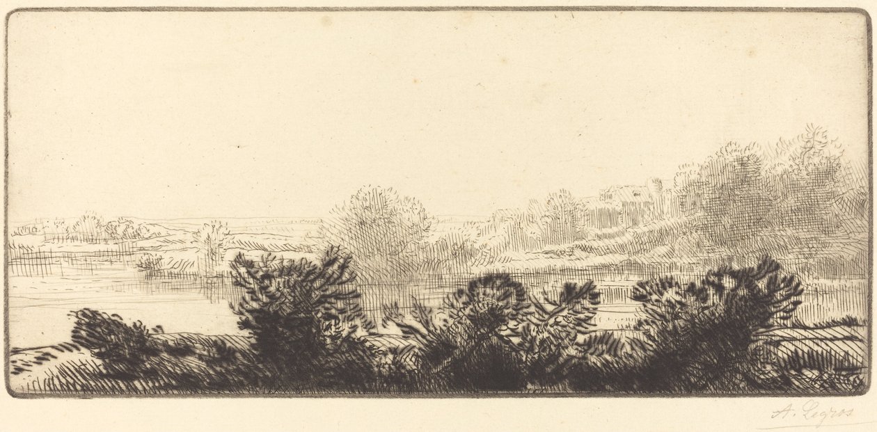 卢瓦尔河岸(Bord de la Loire) 作者 阿方斯·莱格罗斯（Alphonse Legros）