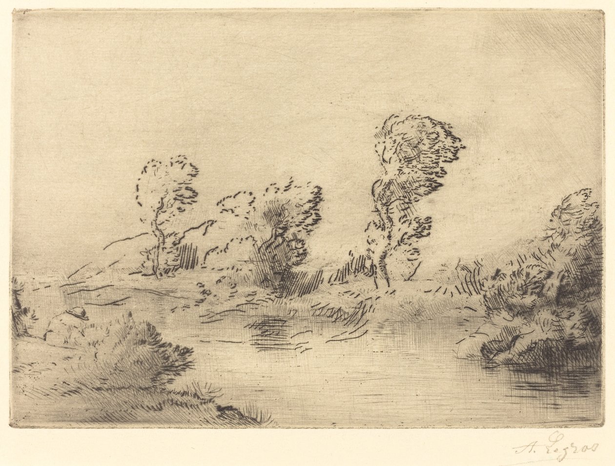 马恩河岸(Bord de la Marne) 作者 阿方斯·莱格罗斯（Alphonse Legros）