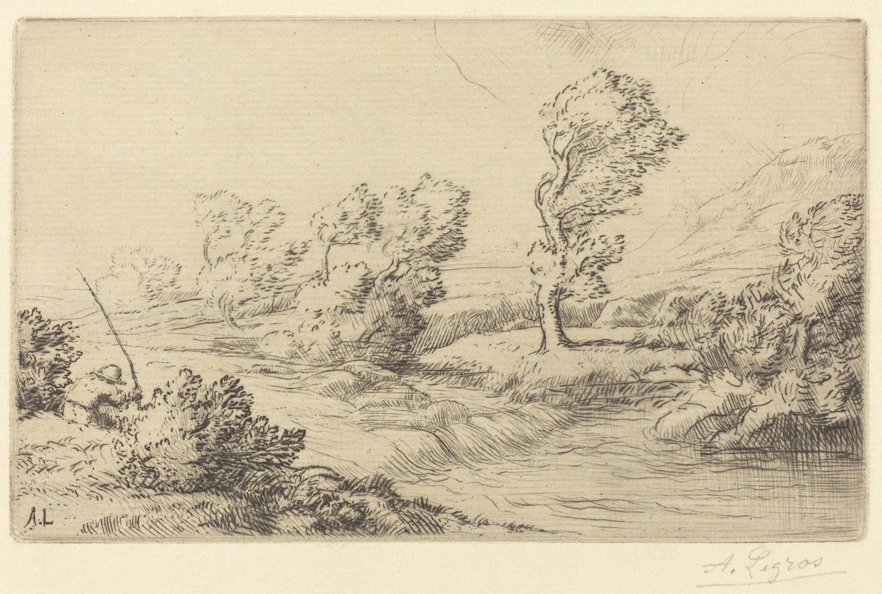 马恩河岸边的Bord de la Marne。 作者 阿方斯·莱格罗斯（Alphonse Legros）