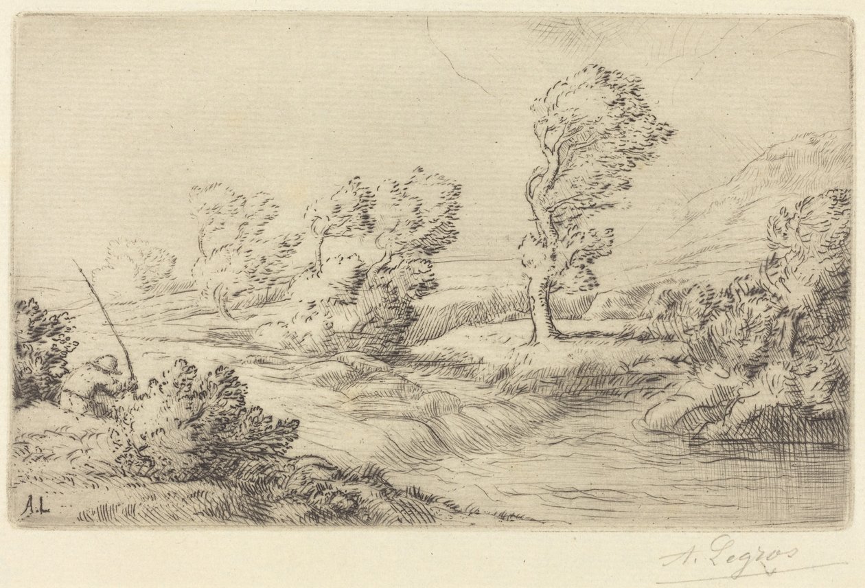 马恩河岸边的Bord de la Marne。 作者 阿方斯·莱格罗斯（Alphonse Legros）