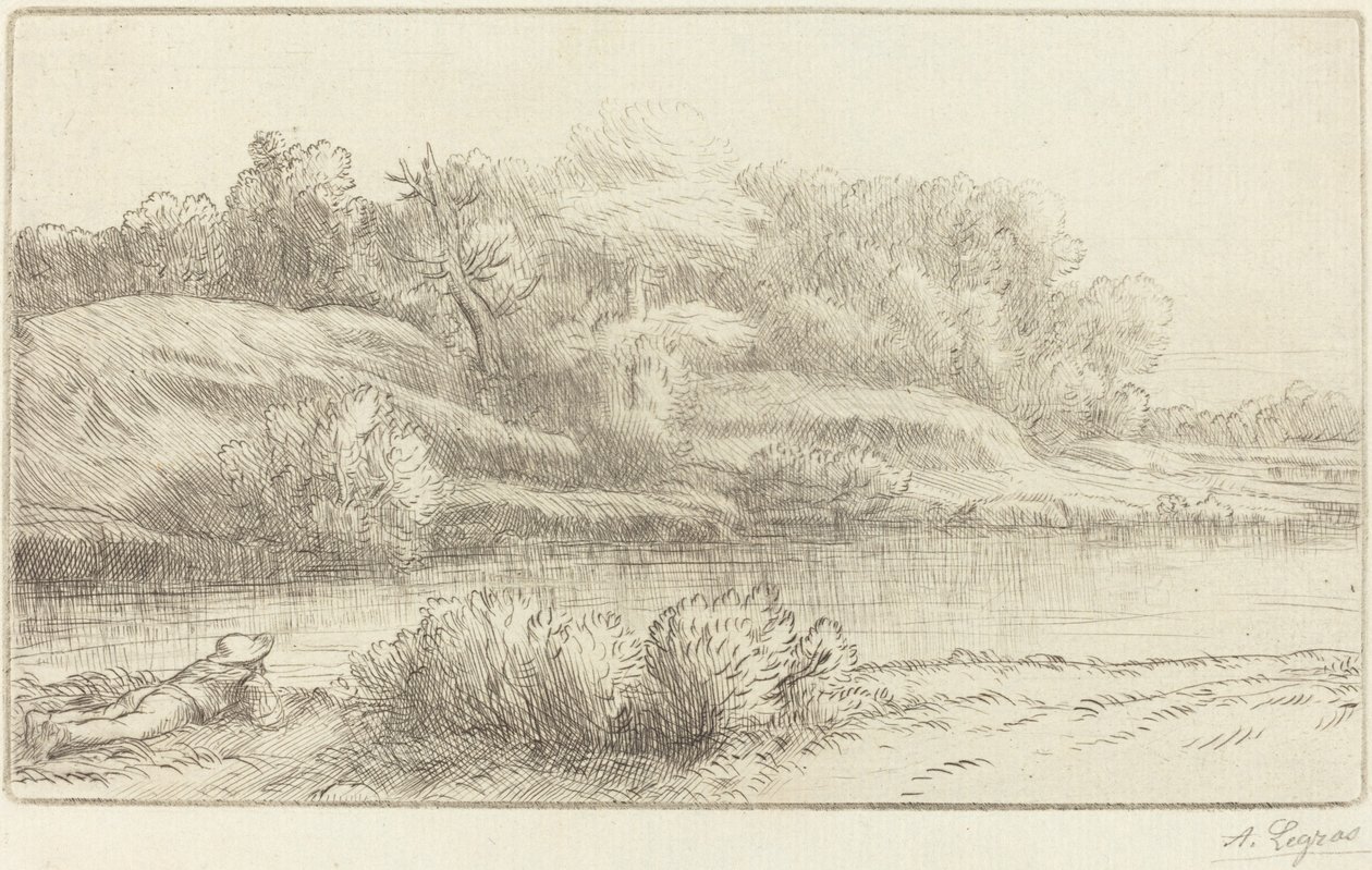 维纳尔河岸 (Bord de la Venelle) 作者 阿方斯·莱格罗斯（Alphonse Legros）
