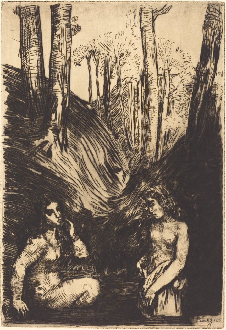 沐浴者 作者 阿方斯·莱格罗斯（Alphonse Legros）