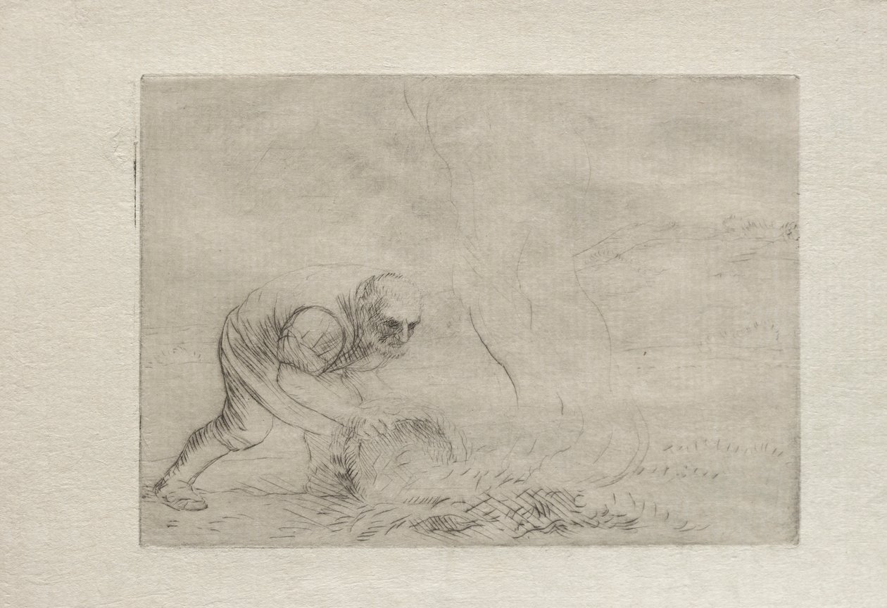烧草。 作者 阿方斯·莱格罗斯（Alphonse Legros）