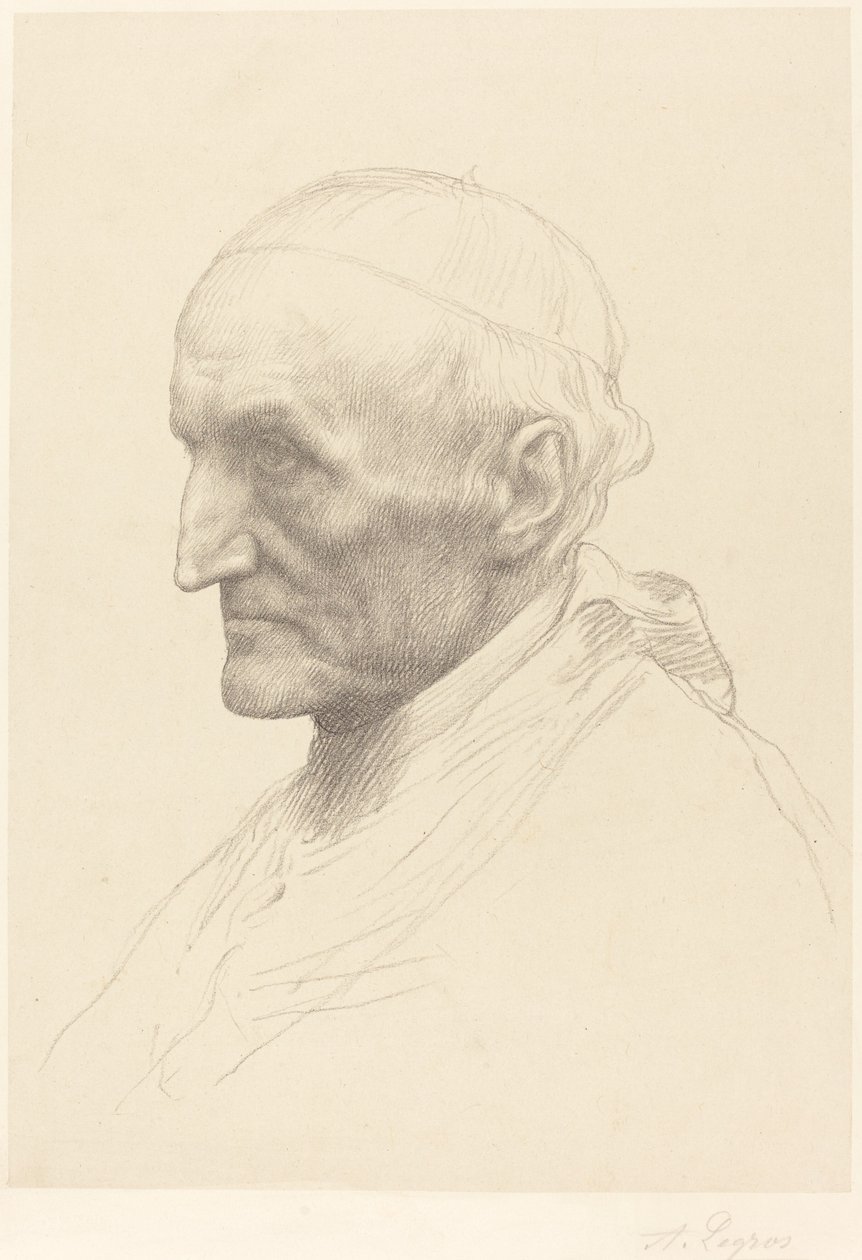 红衣主教曼宁，第二盘。 作者 阿方斯·莱格罗斯（Alphonse Legros）