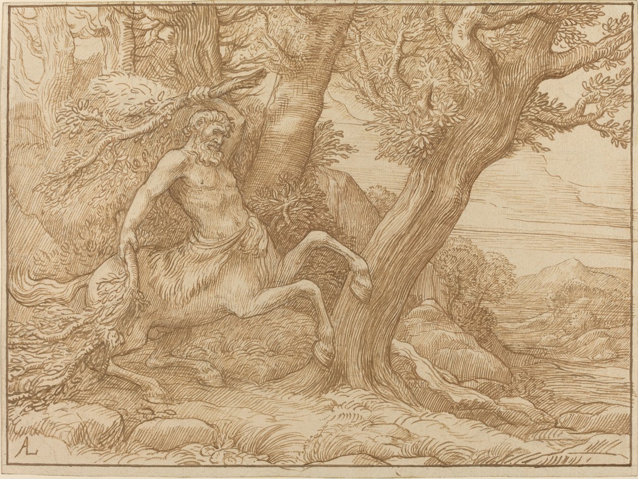 有树枝的半人马 作者 阿方斯·莱格罗斯（Alphonse Legros）