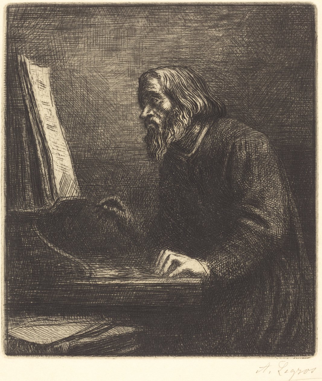 唱诗班长 Le maitre de chapelle. 作者 阿方斯·莱格罗斯（Alphonse Legros）