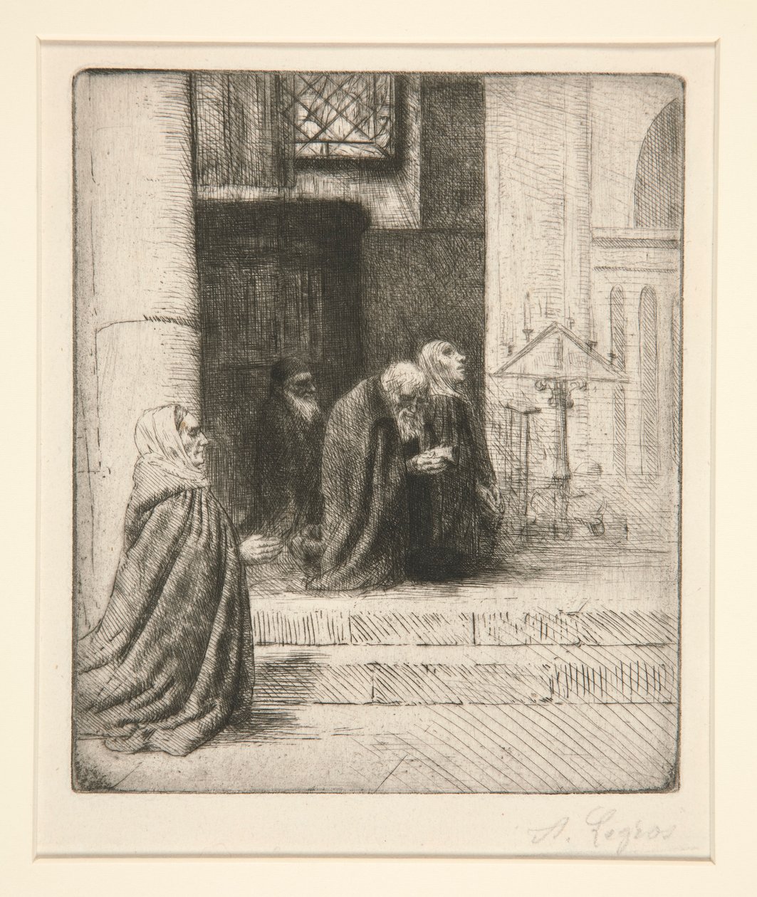 教堂内部（内部 d 作者 阿方斯·莱格罗斯（Alphonse Legros）