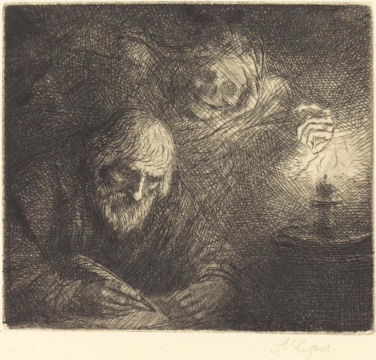 死亡与哲学家》（La mort et le philosophe） 作者 阿方斯·莱格罗斯（Alphonse Legros）